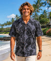 Short Sleeves Cotton poplin Pineapple Aloha Shirt Charcoal