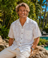 Waikiki White Hawaiian Wedding Shirt White Men's Cotton Shirts