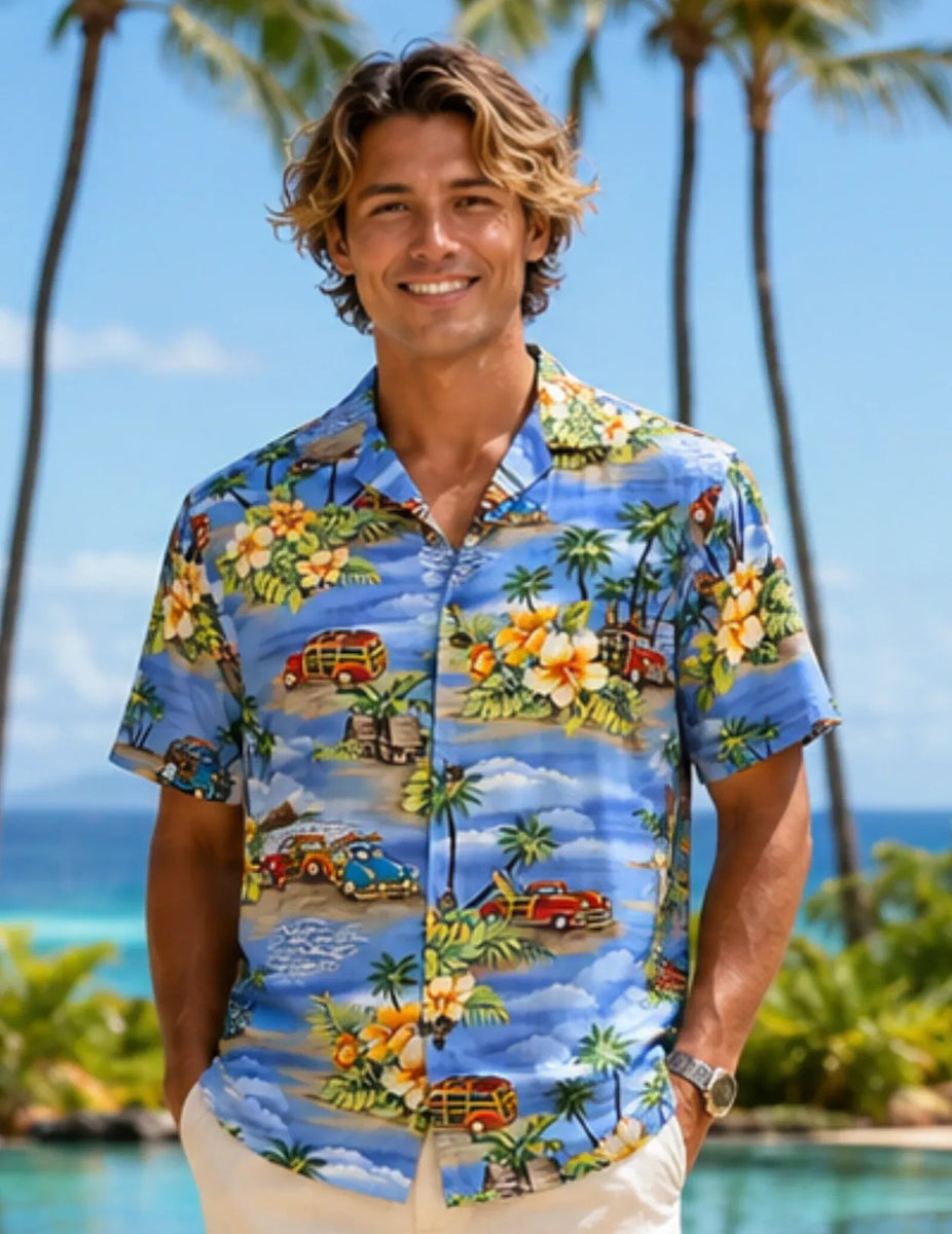 Woody Cruiser Men's Cotton Shirt | Aloha Shirts Club