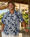 Big And Tall Rayon Relax Fit Aloha Shirt Beige Men's Rayon Shirts