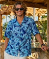 Big And Tall Rayon Relax Fit Aloha Shirt Turquoise Men's Rayon Shirts