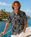 Short Sleeves Taro Aloha Resort Shirt Black