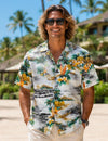 Gray Short Sleeves Mokuleia Men's Aloha Shirt