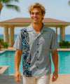 South Pacific Side Border Aloha Shirt Slate