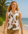 Wainapanapa White Orchids Sleeveless Blouse White