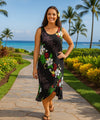 Konia Sleeveless Black Hawaiian Dress Black