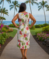 Haiku Aloha Midi Length Sleeveless Hawaiian Dress