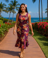 Kealakai Sleeveless Midi Hawaiian Dress Purple