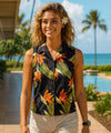 Women's Aloha Sleeveless Ginger Blouse Black