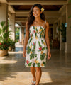 Birds of Paradise Smock Hawaiian Dress White