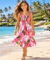 Girls Tropical Spaghetti Hawaiian Dress
