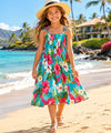 Girls Tropical Spaghetti Hawaiian Dress