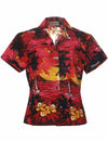 Sunset Luau Fitted Hawaiian Shirt for Women