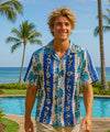 Surf Relic Royal Blue Panel Aloha Shirt Royal Blue