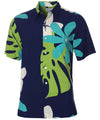 Tiare Monstera Men's Button Up Aloha Shirt