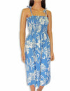 Tie On Shoulder Short Smock Hawaiian Dress