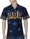 Short Sleeves Tiki Border Hawaiian Shirt