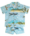 Pacific Boys Cotton Shirt and Shorts Cabana Set
