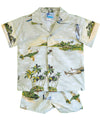 Pacific Boys Cotton Shirt and Shorts Cabana Set