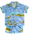 Pacific Boys Cotton Shirt and Shorts Cabana Set