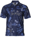 Tribal Wrinkle-Free Polo Aloha Hawaiian Shirt