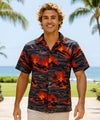 Kilauea Men's Cotton Hawaiian Shirt Black