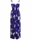 Orchid Smock Tube Top Long Maxi Hawaiian Dress