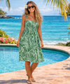 Knee Length Smock Tube Top Hawaiian Dress