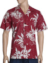Ukuleles Reverse Fabric Aloha Shirt