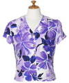 V-Neck Rayon Cap Sleeves Ladies Blouse