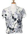 V-Neck Rayon Cap Sleeves Ladies Blouse
