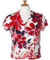 V-Neck Rayon Cap Sleeves Ladies Blouse