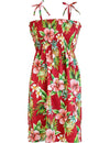 Waimea Hibiscus Smock Top Short Hawaiian Dress