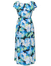 Watercolor Ankle Length Hawaiian Dress