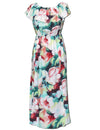 Watercolor Ankle Length Hawaiian Dress