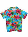Watercolor Hibiscus Boys Hawaiian Shirt