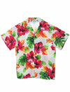 Watercolor Hibiscus Boys Hawaiian Shirt