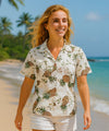 Pineapples Camp Women Hawaiian Shirt White
