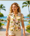 Women's Fitted Blouse Hookipa Hibiscus Maize