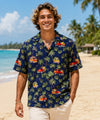 Woody Classic Short Sleeves Aloha Shirt Navy