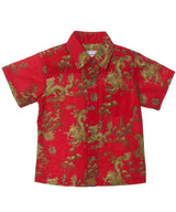 Year of the Dragon Boys Button-Up Cotton Shirt