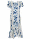 Hibiscus Knee Length Ruffle Muumuu Dress