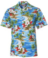 Makua Beach Short Sleeves Blue Aloha Shirt