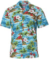 Makua Beach Short Sleeves Turquoise Aloha Shirt