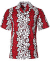 Plumeria Panel Short Sleeves Cotton Hula Shirt