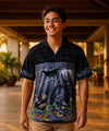 Whales Paradise Men's Hawaiian Shirt Black