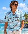 Arizona Memorial Aloha Shirt Aqua
