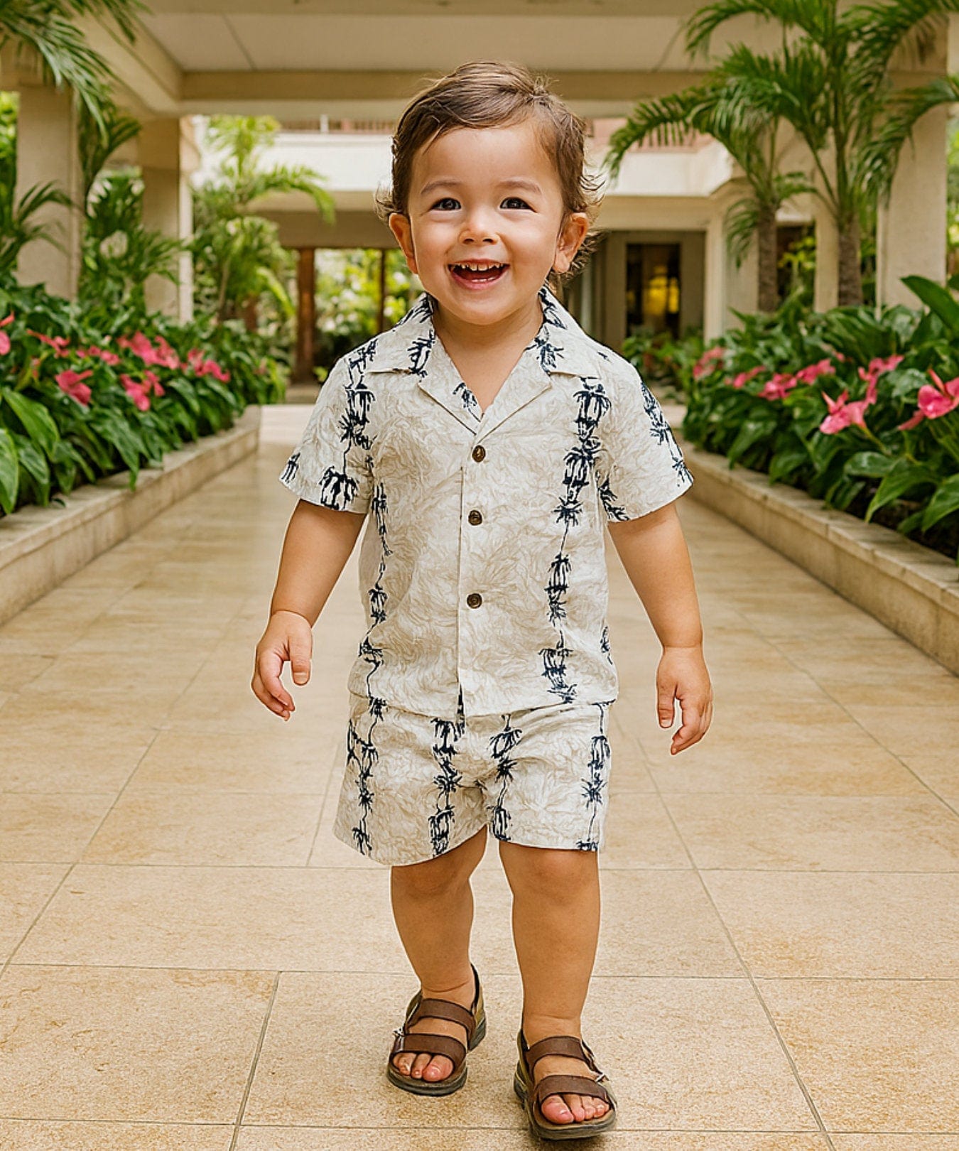 Honu Boys Cabana Set 2 Piece White