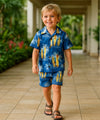 Paia Bay Toddler Boy's Cotton Cabana Set Navy