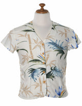 Bamboo Paradise V-Neck Women Hawaiian Blouse